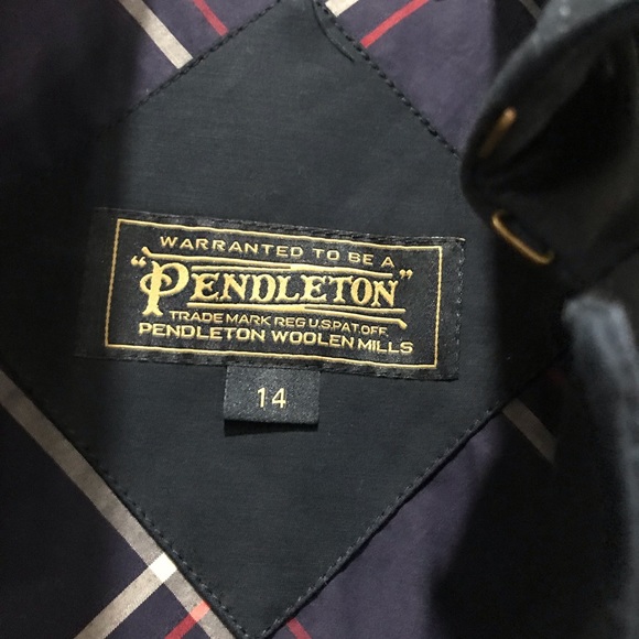 Pendleton navy blue size 14 trench coat - Picture 6 of 7